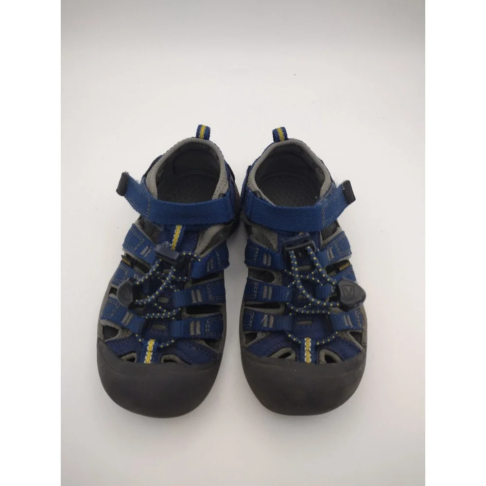 Keen Newport H2 Kids Sport Sandals Blue Yellow Waterproof Hiking Shoes Size 11